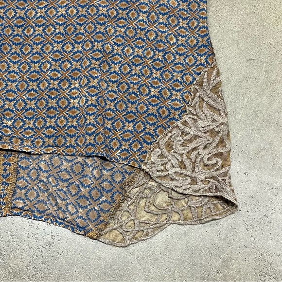 Gimmicks x BKE Buckle Boho Lace High Neck Halter Top Geometric Cottagecore - Picture 3 of 11